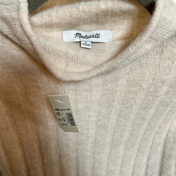 Madewell Cream Ribbed Turtleneck Sweater (Small) - Picture 4 of 5